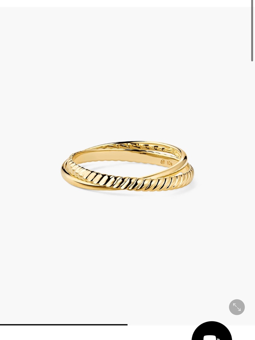 Mejuri Duo Stackable Ring 14K Yellow Gold US 7